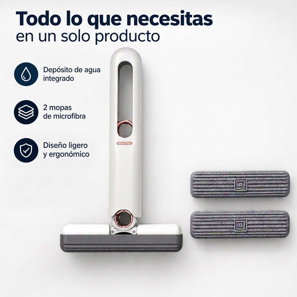 Mopa compacta con escurrido facil-Limpieza sin esfuerzo